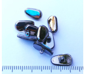 Plaqueta Metal Luxo 12mm (Par)