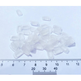 Plaqueta Silicone Encaixe Retangular 10mm C/ 2 UNID