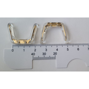 Ponte Silicone 2 Furos Dourada ( 2 Unid )