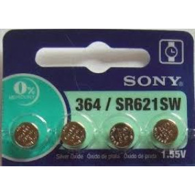 BATERIA SONY, MAXELL OU ENERGIZER 364 / SR621SW CARTELA COM 4 UNID