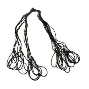 Cordao Silicone Preto - Maco C/ 12 UNID
