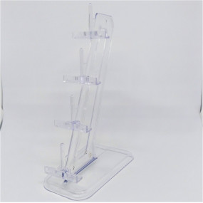 Expositor Pedestal 4 Lugares em Acrilico Transparente