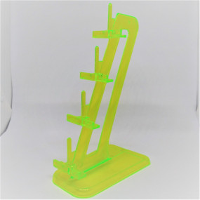 Expositor Pedestal 4 Lugares em Acrilico Verde