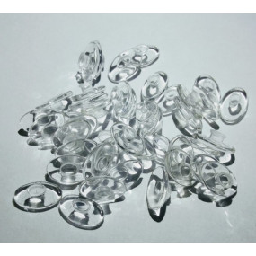 Plaqueta Silicone Oval C/ Encaixe Oval - 11mm C/ 10 Pares